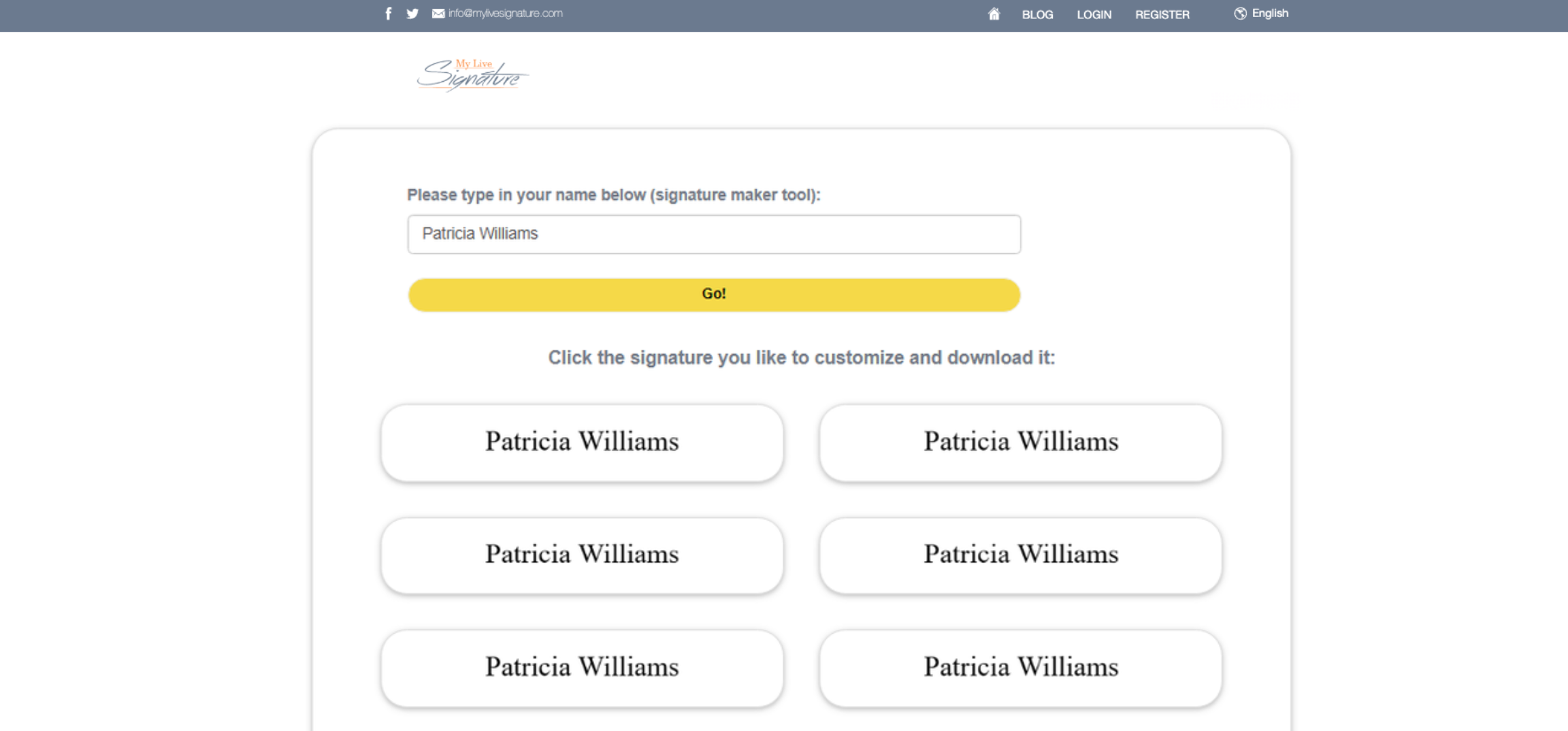 Free signature creator from name