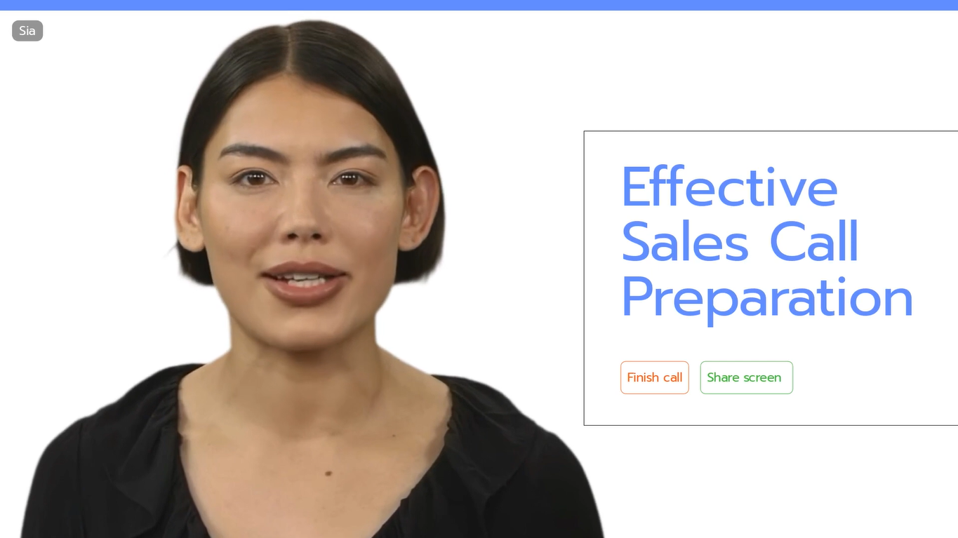 Video de capacitación de la empresa sobre la preparación de llamadas de ventas