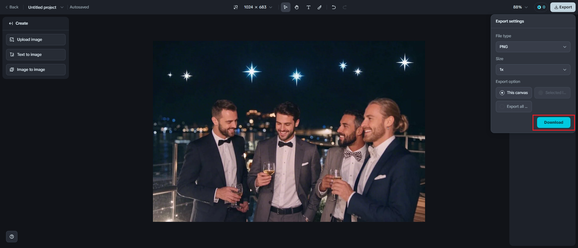 add glitter to photo
