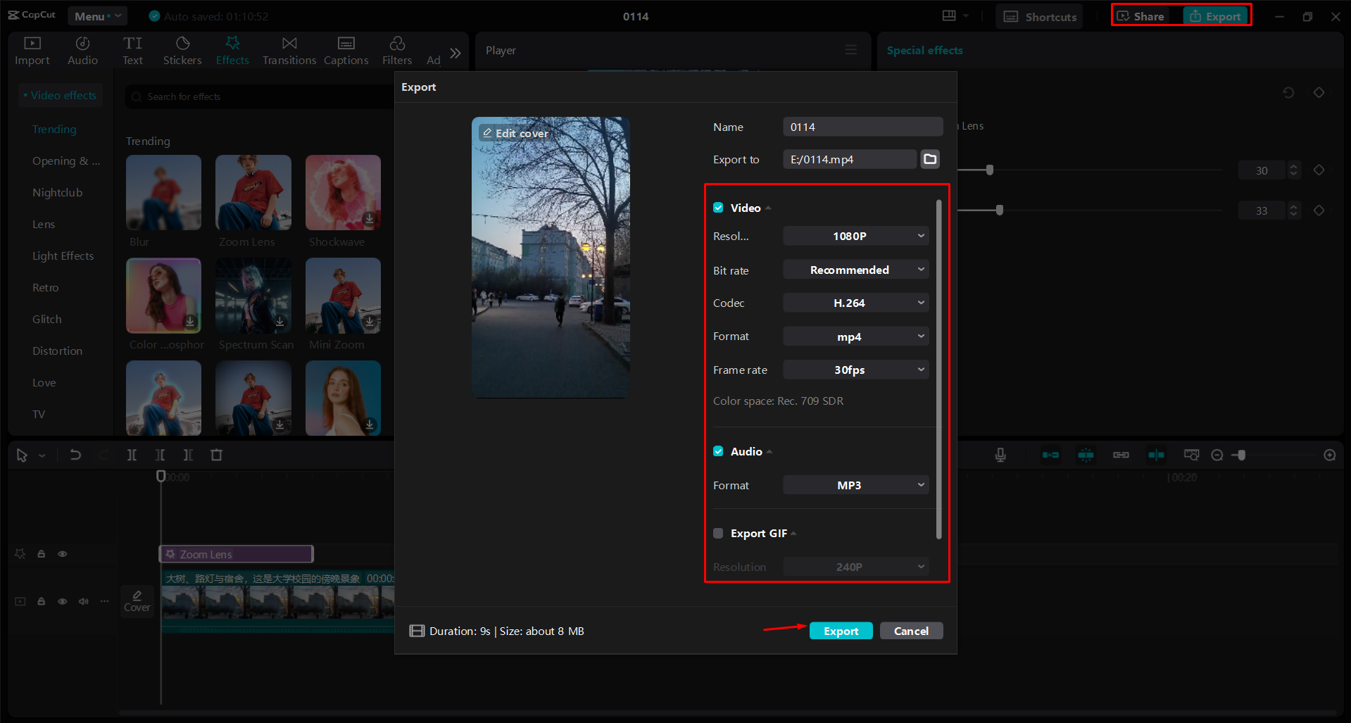 Mengekspor video dari editor video desktop CapCut