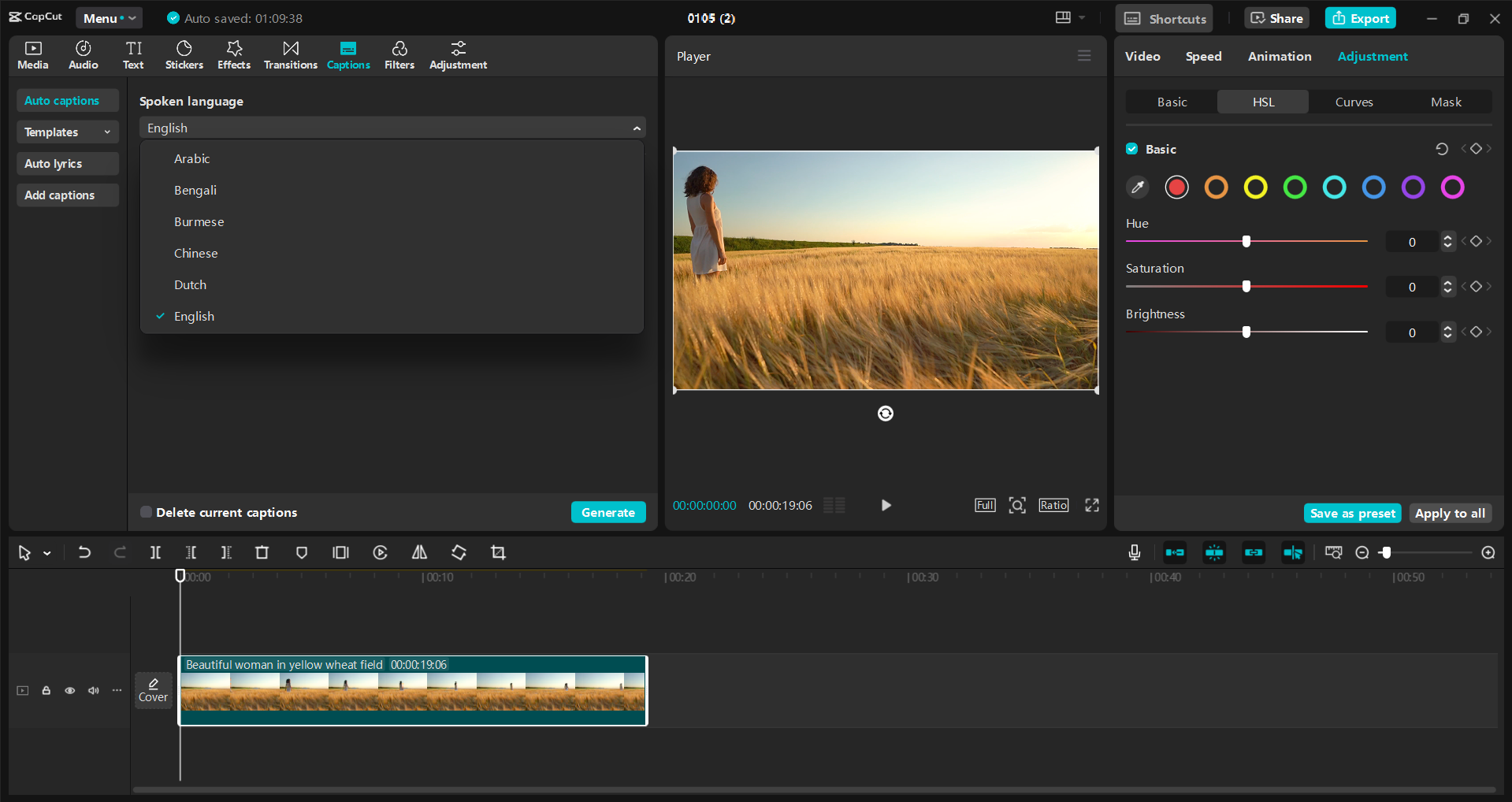 Interfaccia dell' CapCut editor video desktop - il posto migliore per modificare i tuoi video promozionali
