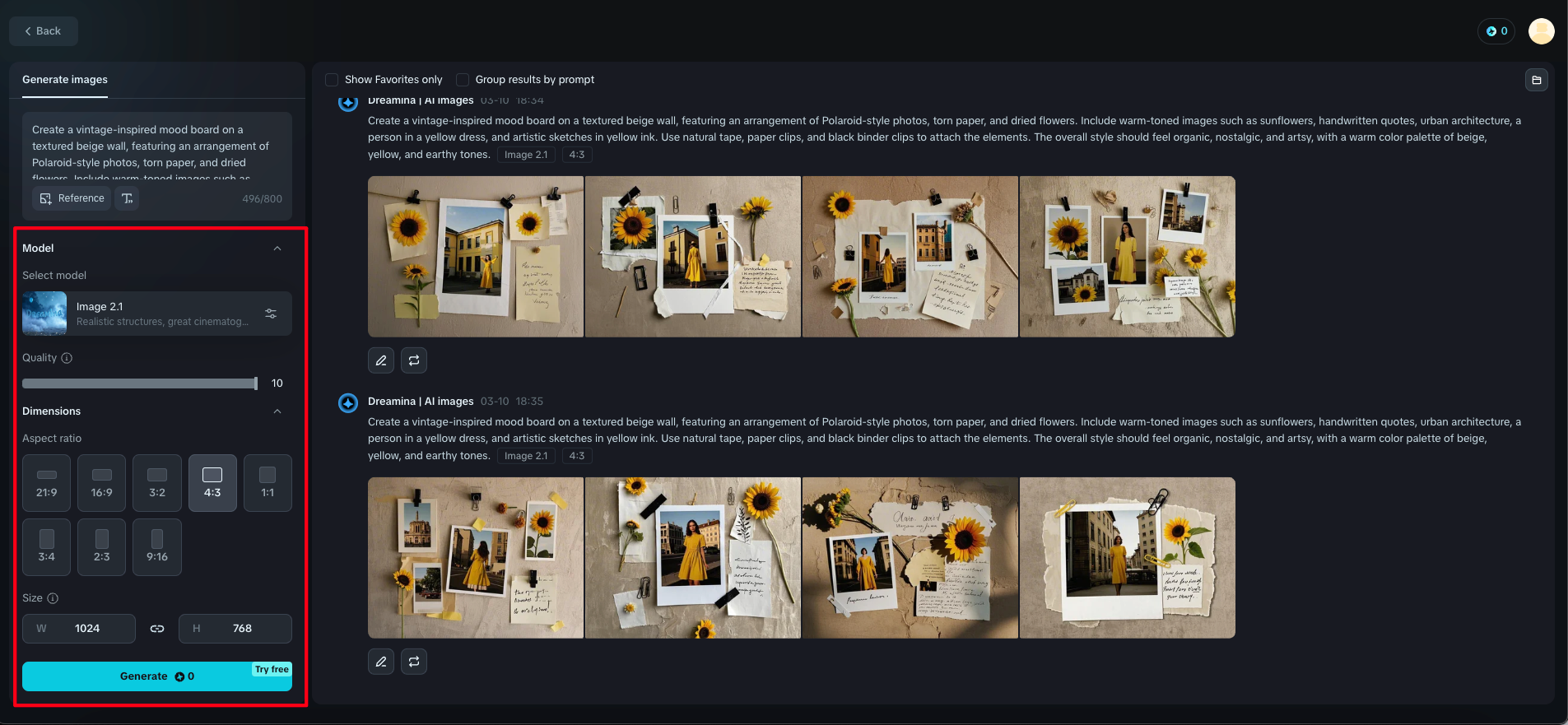 AI moodboard maker free