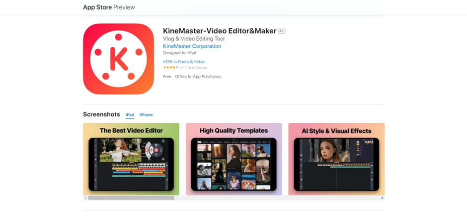 iPhone Video Editors: KineMaster