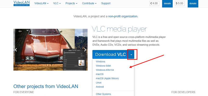 VLC player download for PC