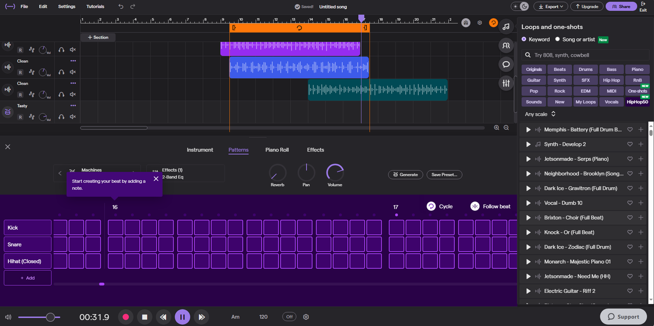 Music Editor Online Free Tool - Soundtrap