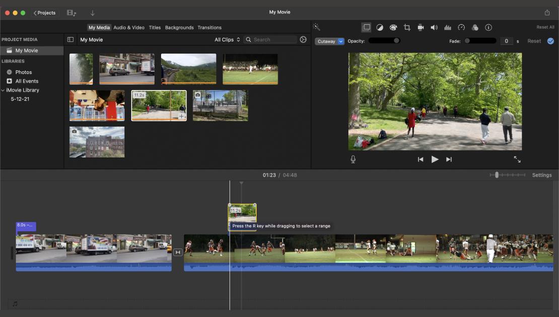 Best video merger apps for PC - iMovie