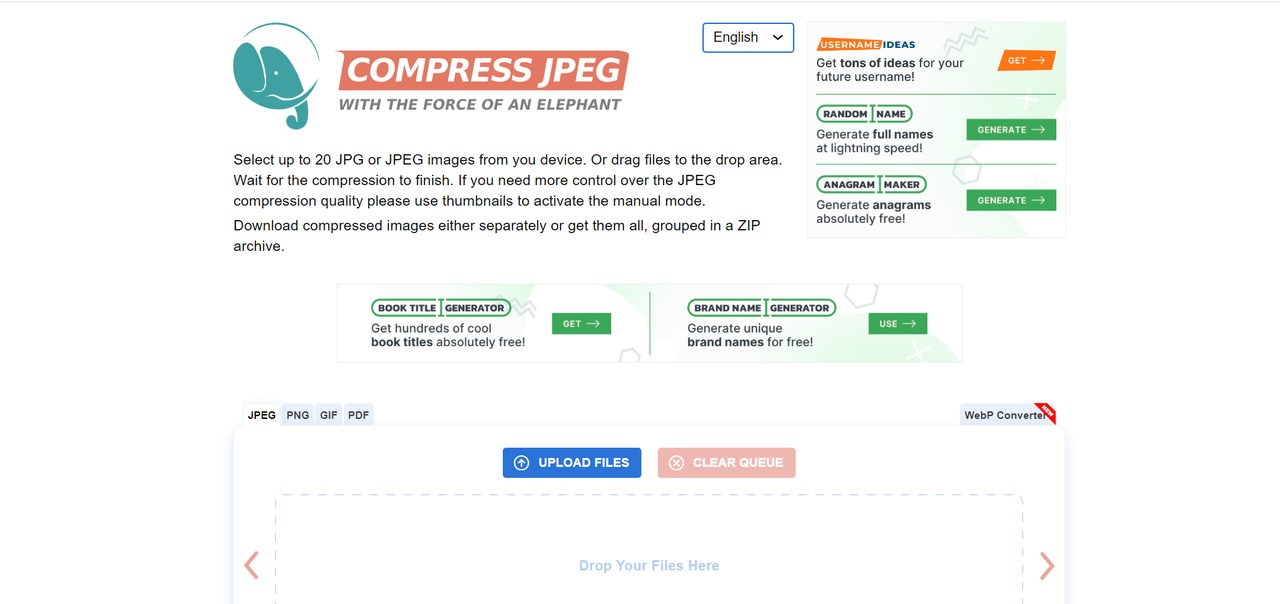 Online Image Compressor - COMPRESS JPEG