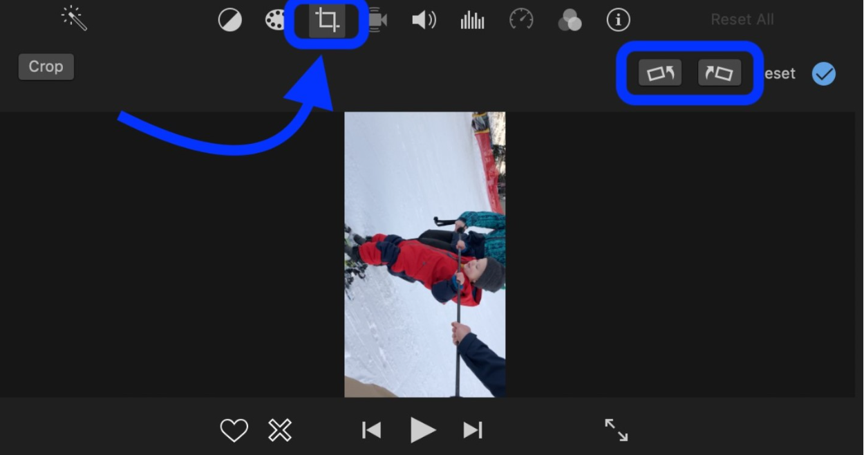 Rotate video on iPhone with iMovie