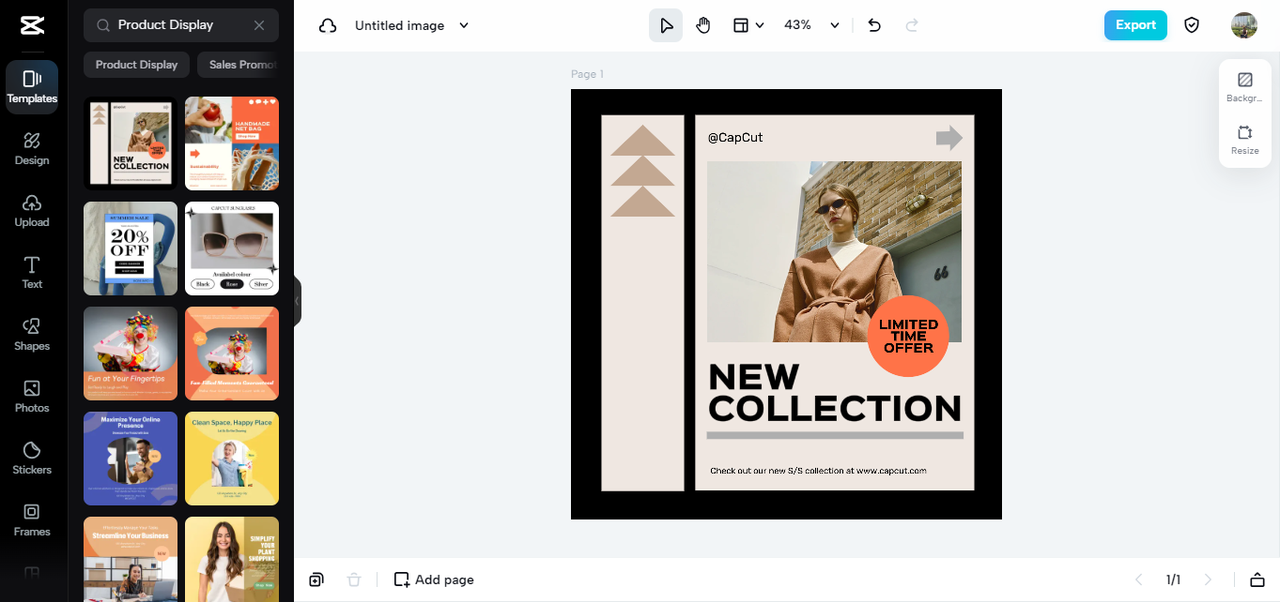 CapCut online image editor