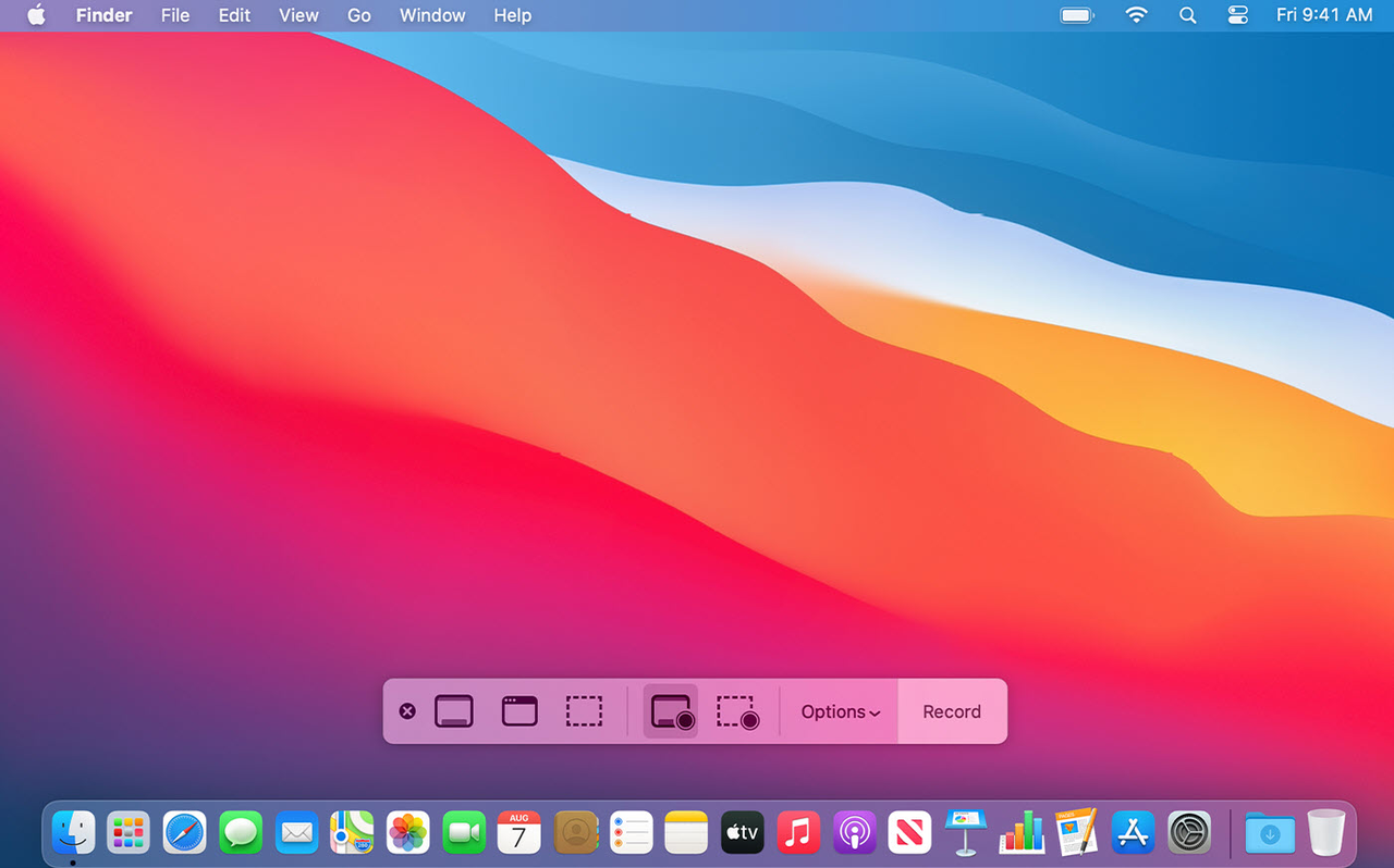 How to record screen on Mac via its Screenshot Toolbar