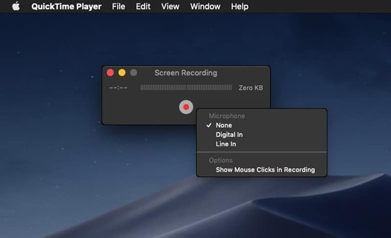 How to record screen on Mac via its QuickTime Player