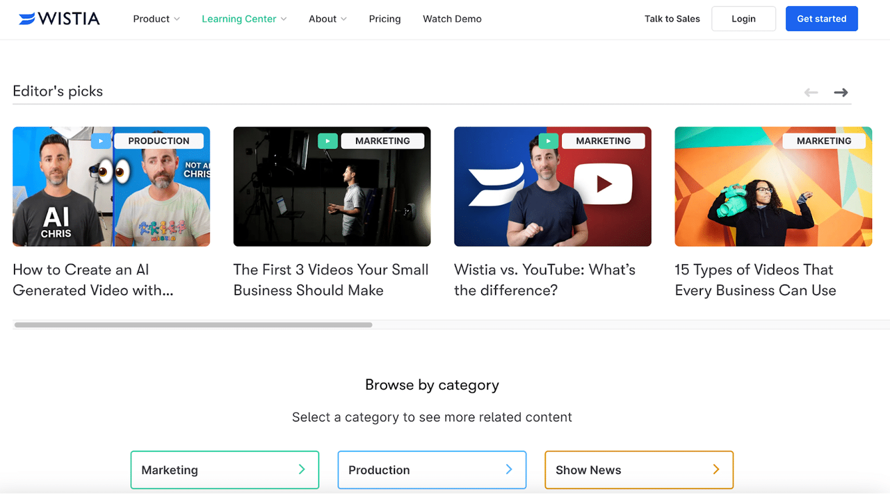 Wistia video hosting