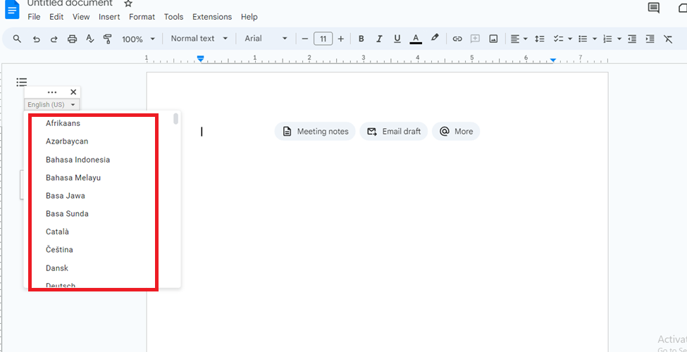 Transcribe with Google Docs - Step3