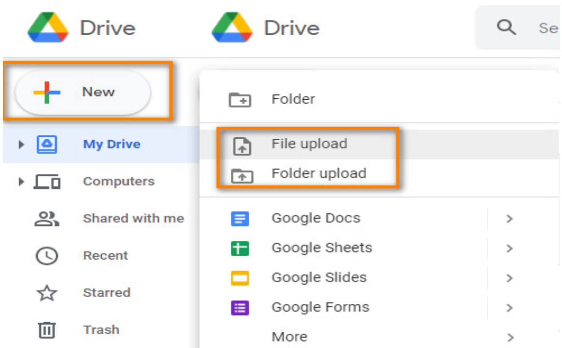 Upload the video to Google Drive