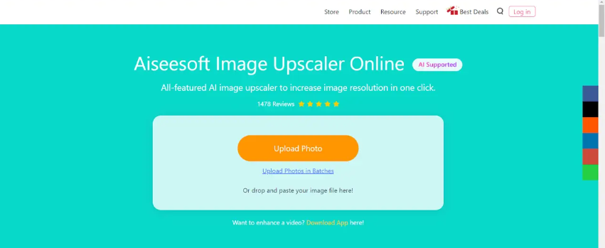 Aiseesoft image upscaler online