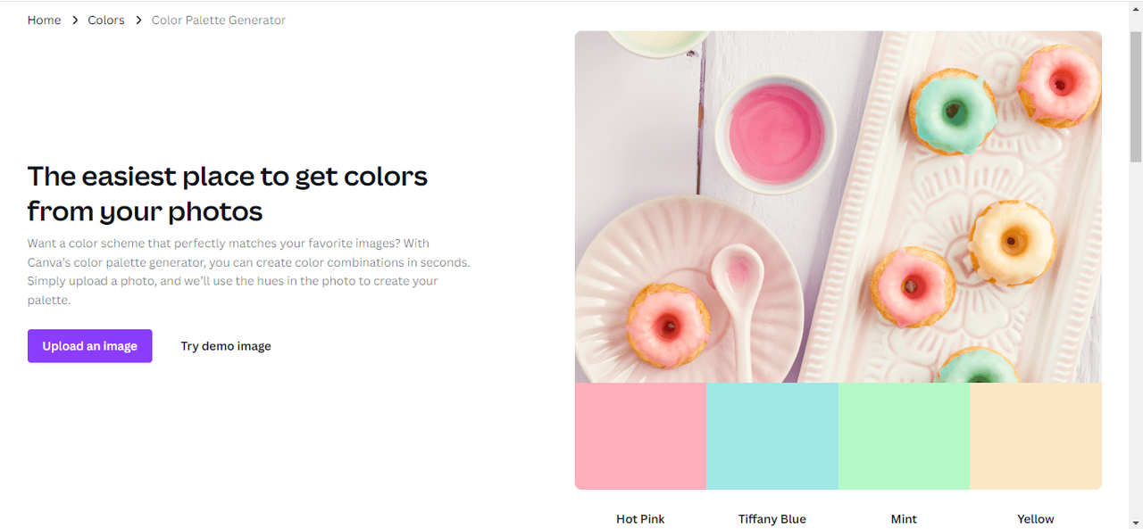 Canva color palette generator