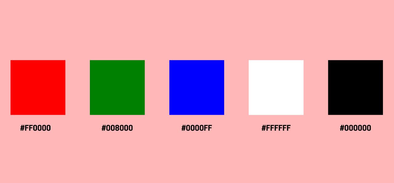 Common hex color codes