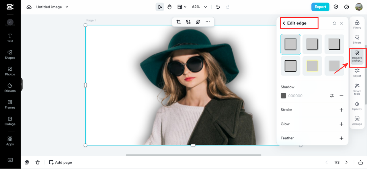 Edit photo edges