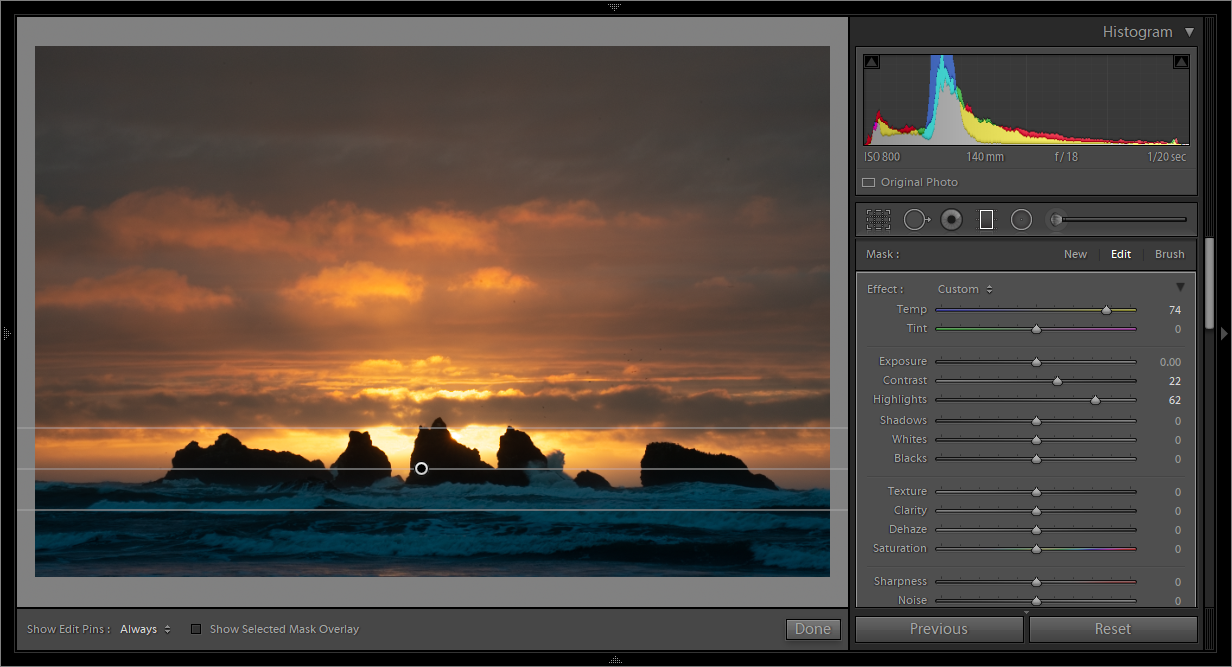 Edit highlights and shadows in Lightroom