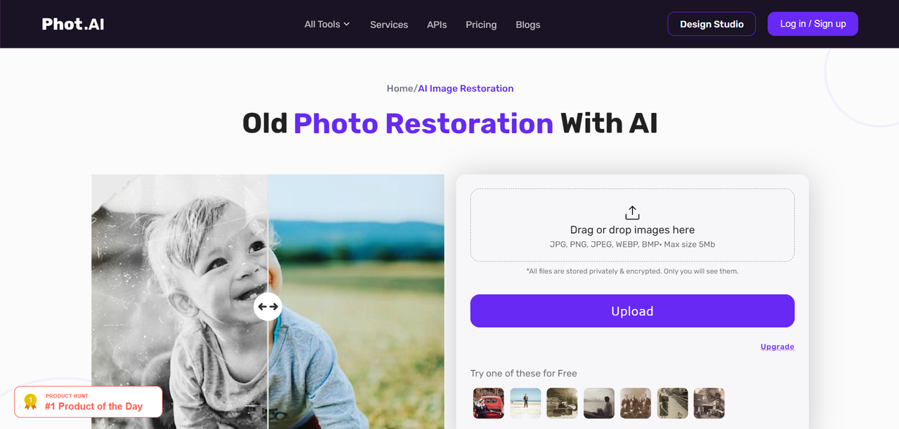 Phot.AI old photo restoration tool