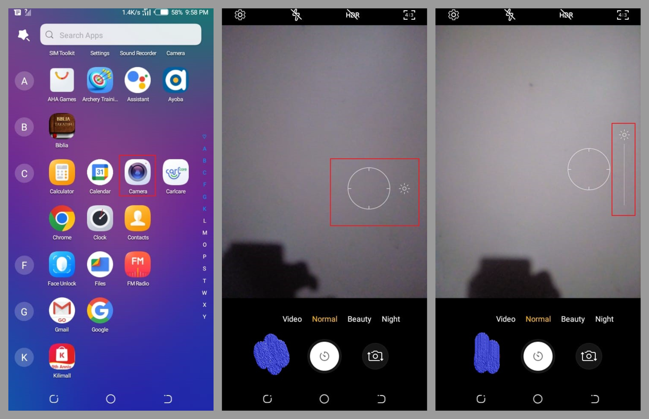 Ways to adjust photo brightness when taking photos