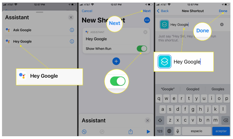 Initiate conversations with Hey Google on iPhone/iPad