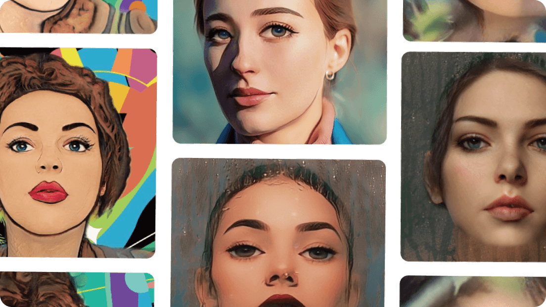 AI character generation from regular photos of different women