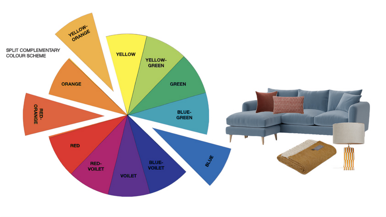 The use of color wheel in interior design