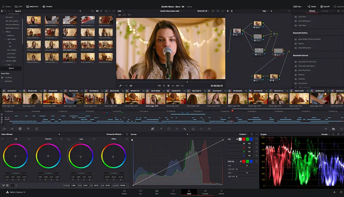 Audio features of DaVinci Resolve