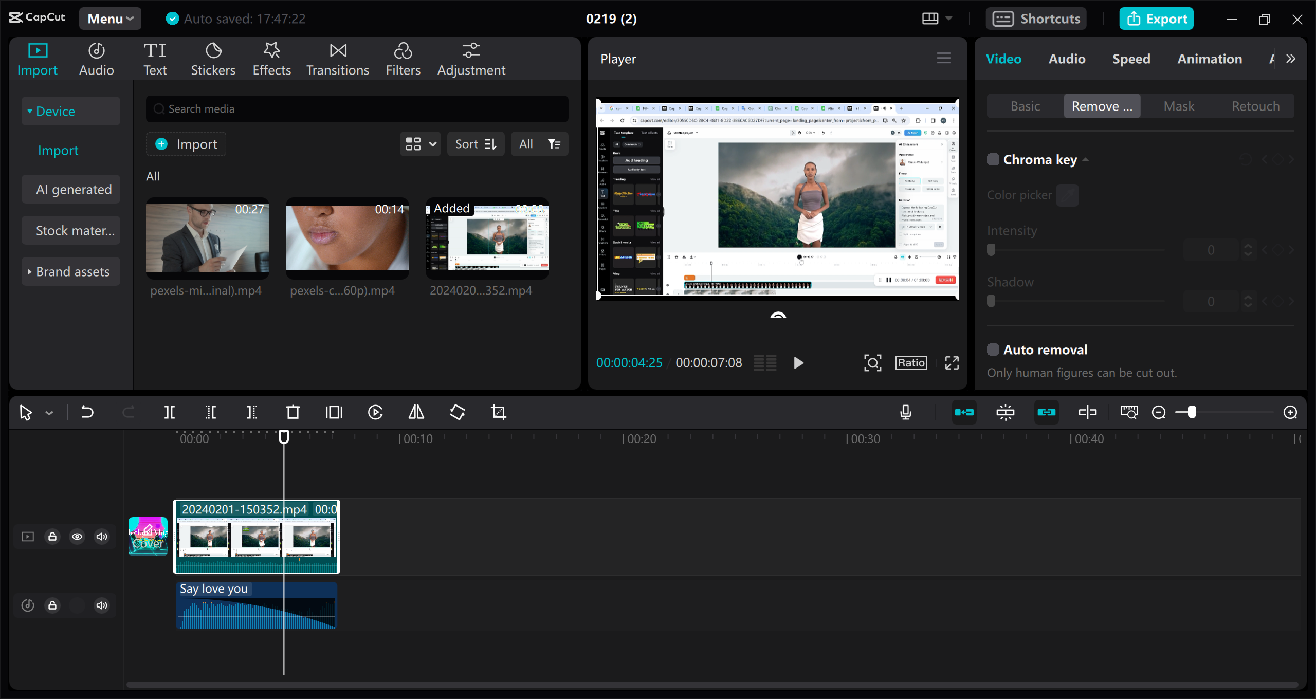 Utilize CapCut desktop editor to edit the screen recorder video