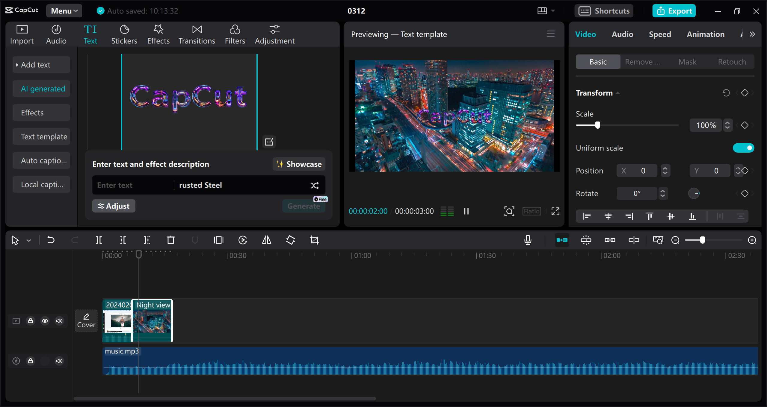 Professional MP3 audio booster: CapCut desktop video editor