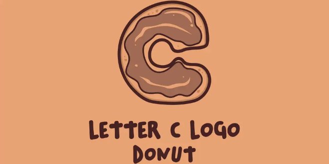 Create a letter mark doughnut logo