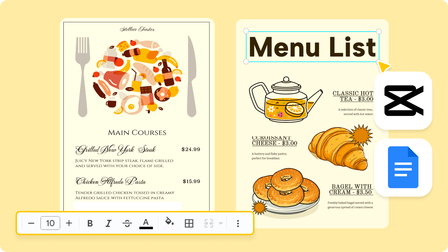 design dynamic menus