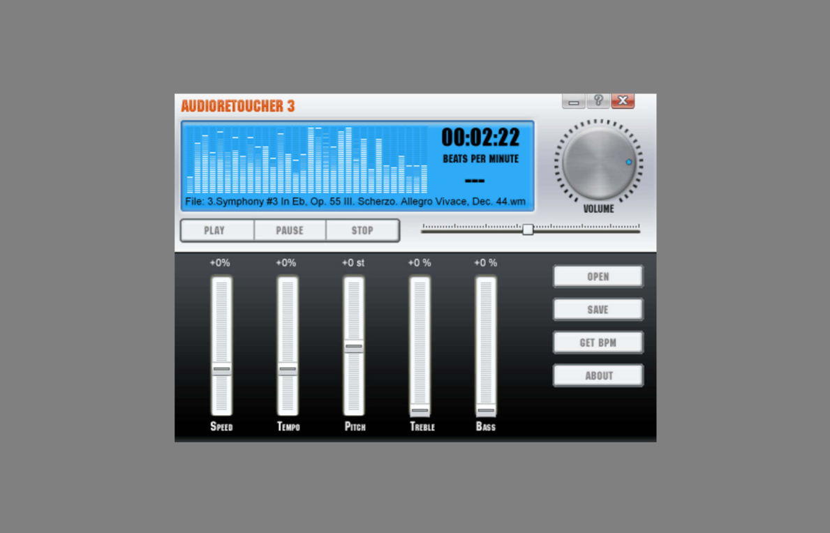 AudioRetoucher audio enhancer software interface