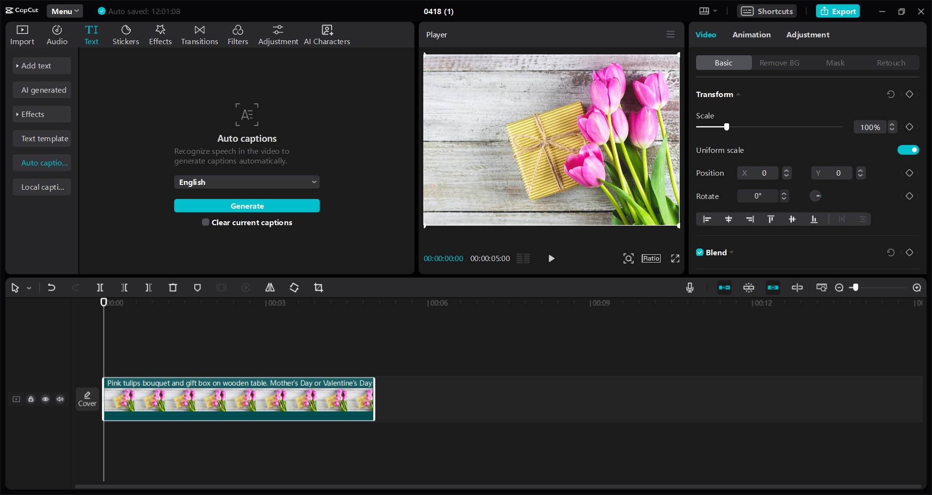 CapCut desktop video editor