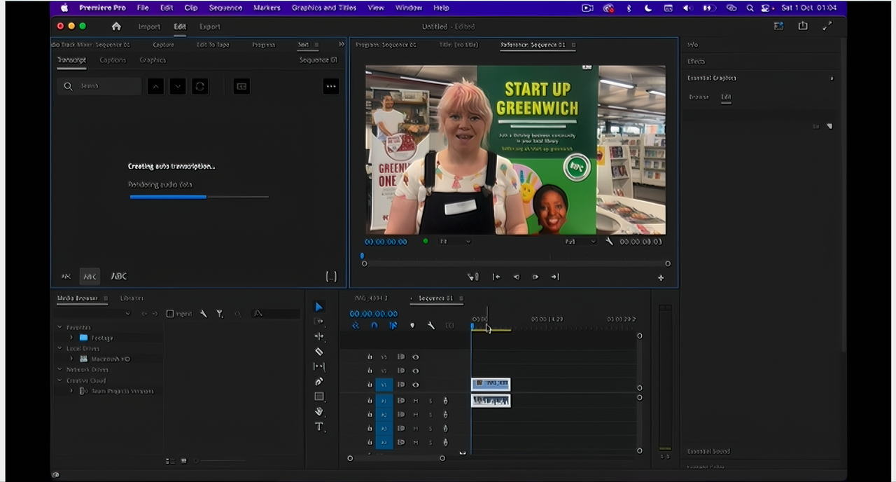 Auto-captions Premiere Pro feature