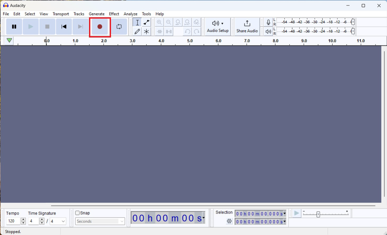 How to record audio with Audacity