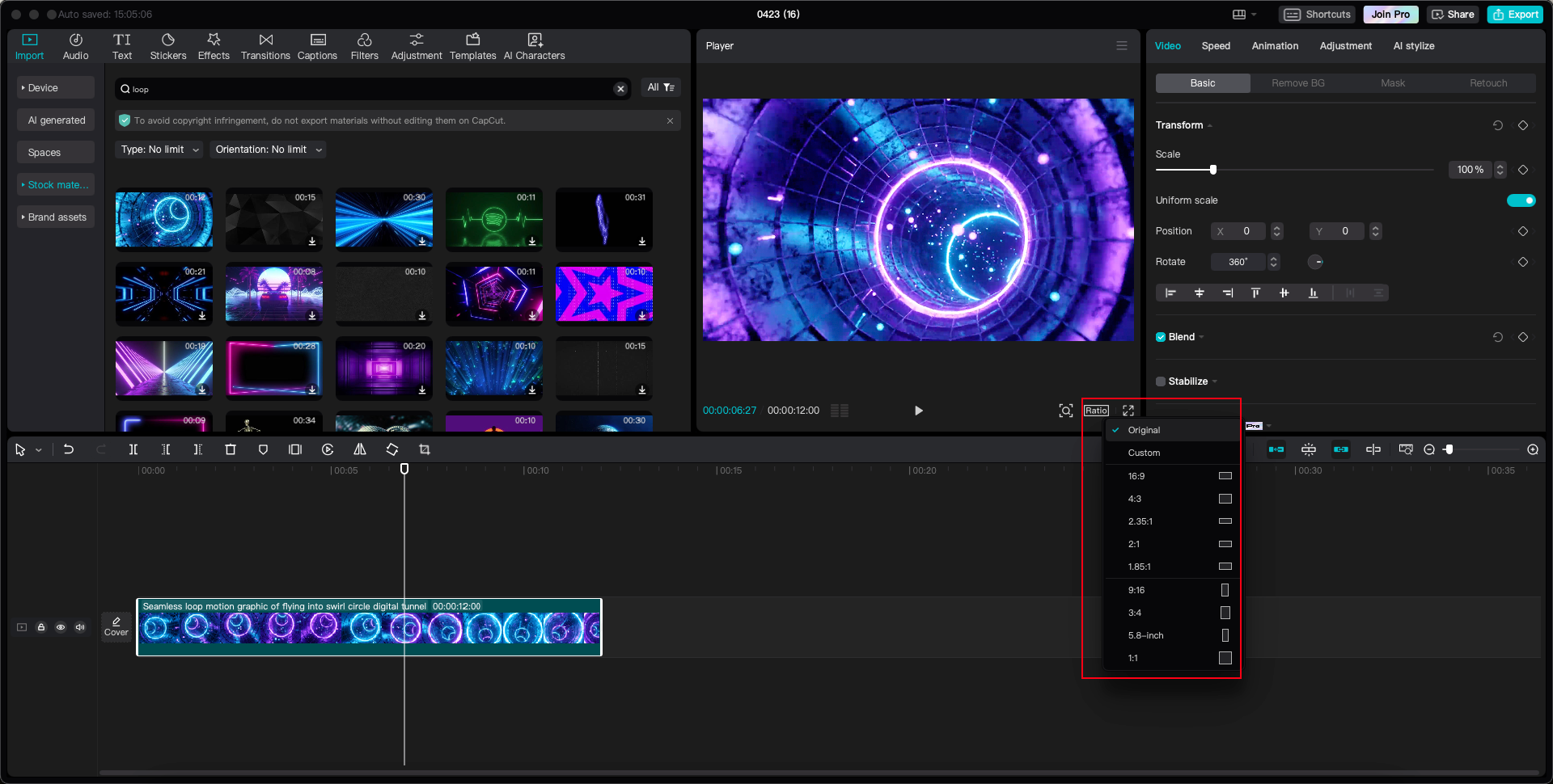 how to adjust video rate on CapCut