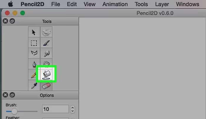 Bucket tool in pencil 2D download for pc