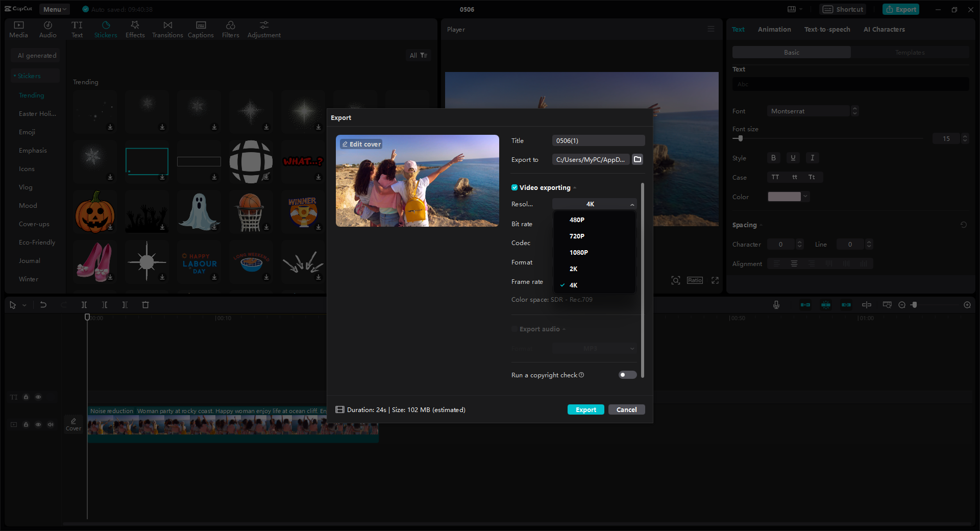 CapCut video editor