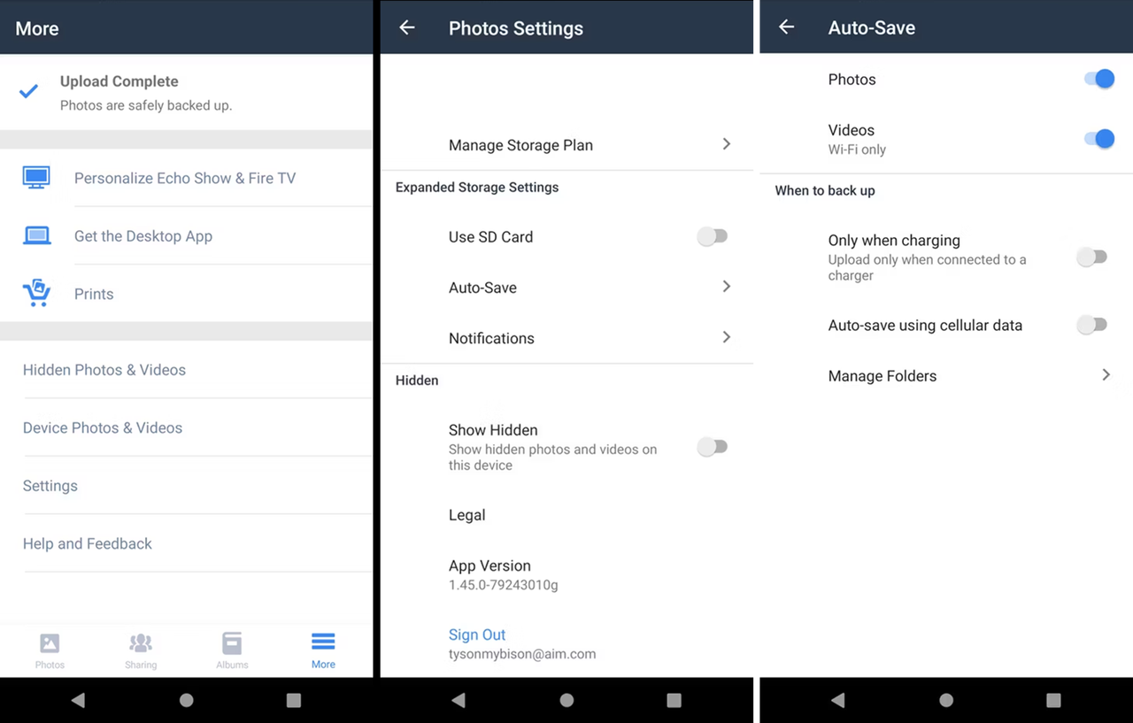 Auto-save photos to sync changes on mobile app