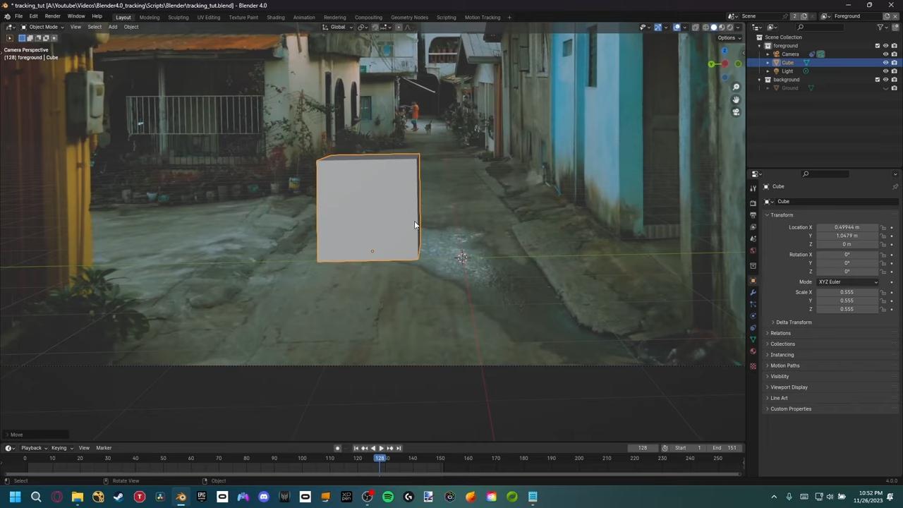 Using Blender's 3D motion tracking