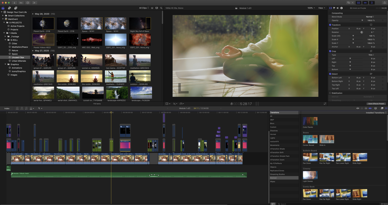 Interface of Final Cut Pro X - a good editing software for gaming videos