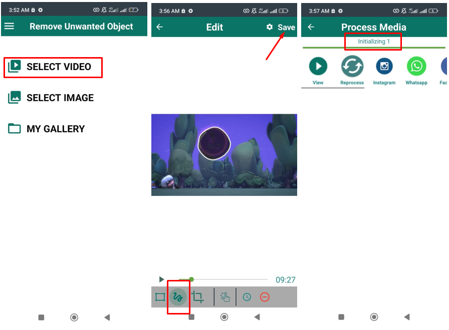 Image showing how to remove an object from a video using Remove Objects – Photo & Video app