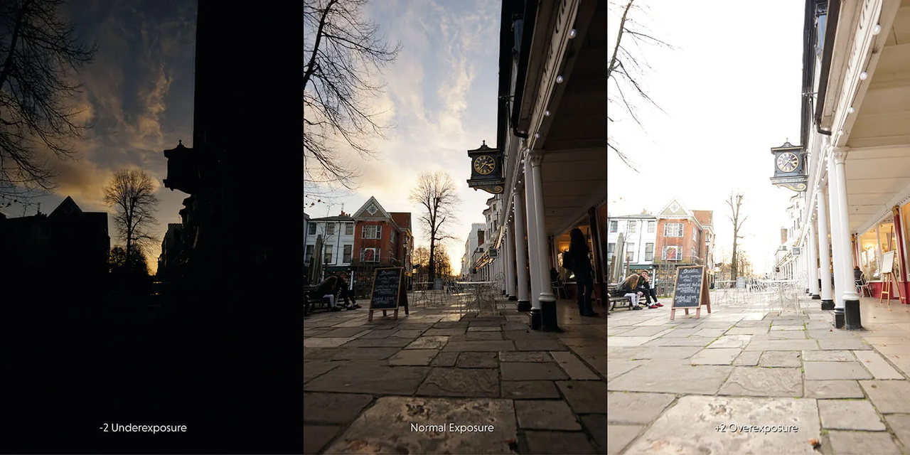 An example of exposure bracketing photography