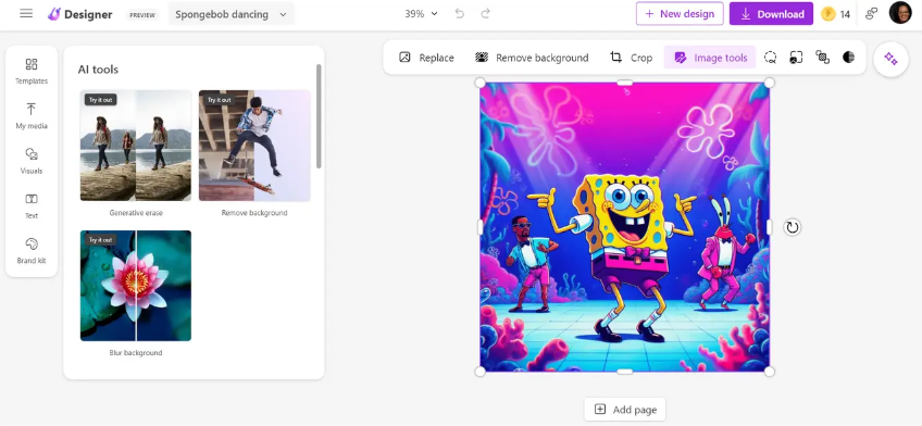 Customizing images on Microsoft Bing image creator