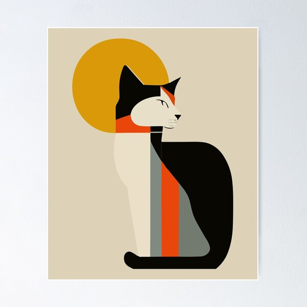 Minimalist or abstract cat portraits