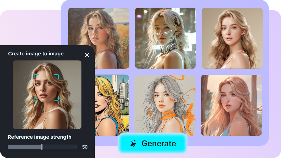 Generate stunning art from any source image