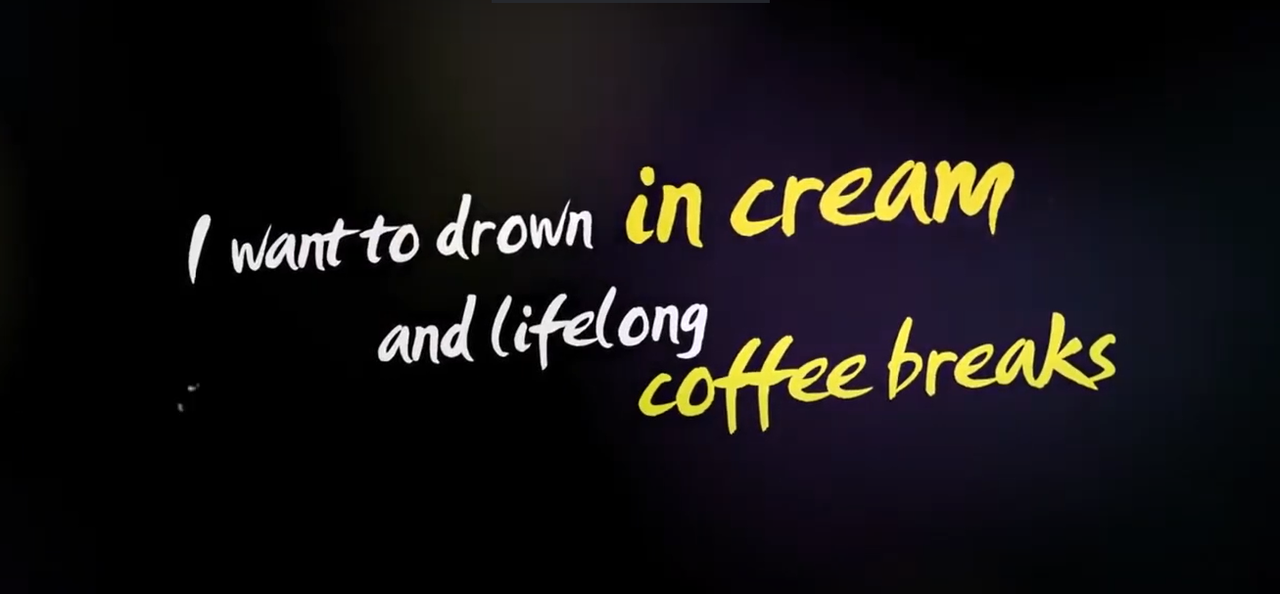 Example of lyrics animated text - the best free lyric video template