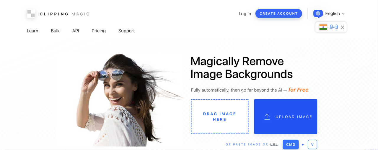 Clipping Magic transparent image maker online